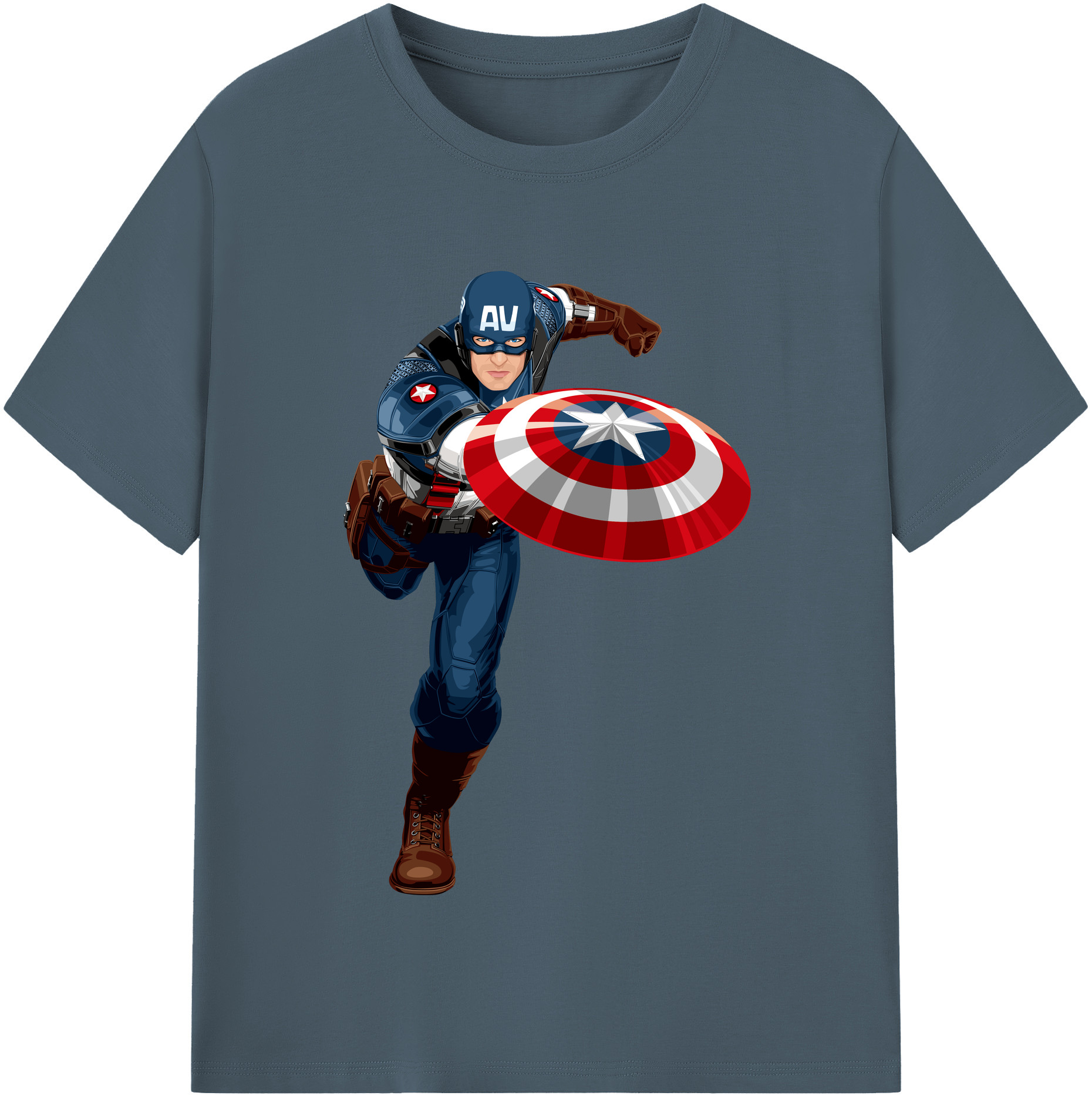 （画像用） アベンジャーズ The Avengers 綿100％半袖Tシャツ（フロントプリント）